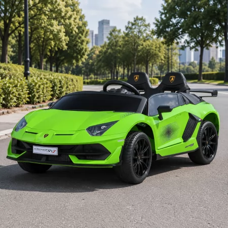 Дитячий електромобіль Lamborghini Aventador SVJ Roadster M 6026EBLR-5 двомісний, 4 мотори по 45W, EVA, екошкіра, MP3, Bluetooth, зелений Дитячий електромобіль Lamborghini Aventador SVJ Roadster M 6026EBLR-5 двомісний, 4 мотори по 45W, EVA, екошкіра, MP3, Bluetooth, зелений