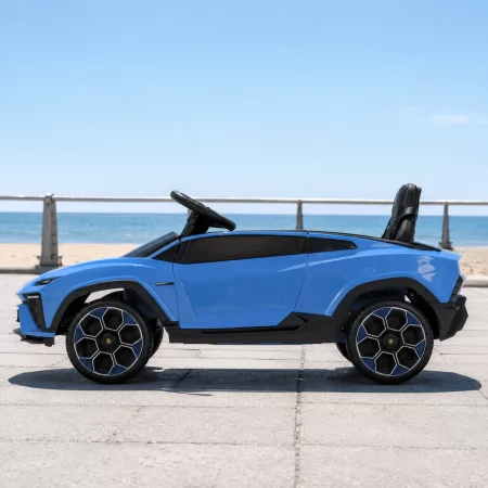 Дитячий електромобіль Lamborghini Lanzador Concept M 6293EBLR-4 синій, 4 мотори по 25W, EVA, шкіра, MP3, USB, Bluetooth