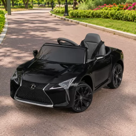 Детский электромобиль Lexus LC 500 Bambi JE 1618 EBLR-2, черный, 2 мотора по 35W, EVA колёса, кожаное сиденье