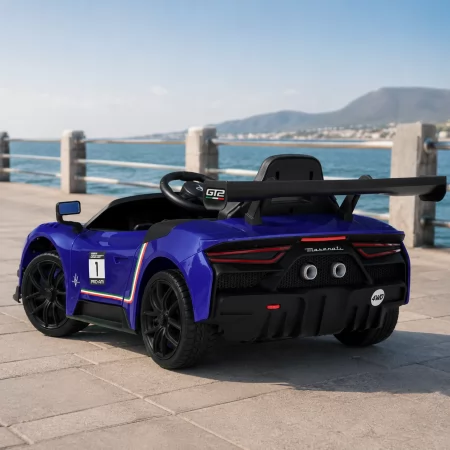 Дитячий електромобіль Maserati MC20 GT2 Bambi M 5105EBLR-4 синій, 4 мотори по 25W, EVA, шкіра, MP3, Bluetooth