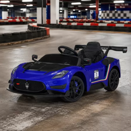 Дитячий електромобіль Maserati MC20 GT2 Bambi M 5105EBLR-4 синій, 4 мотори по 25W, EVA, шкіра, MP3, Bluetooth