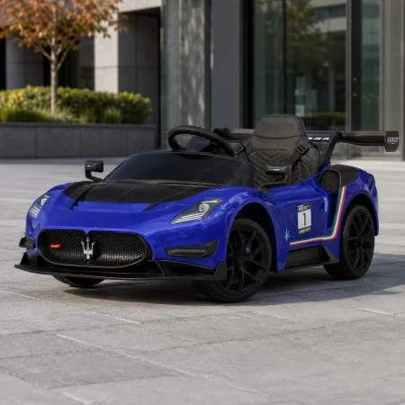 Дитячий електромобіль Maserati MC20 GT2 Bambi M 5105EBLR-4 синій, 4 мотори по 25W, EVA, шкіра, MP3, Bluetooth