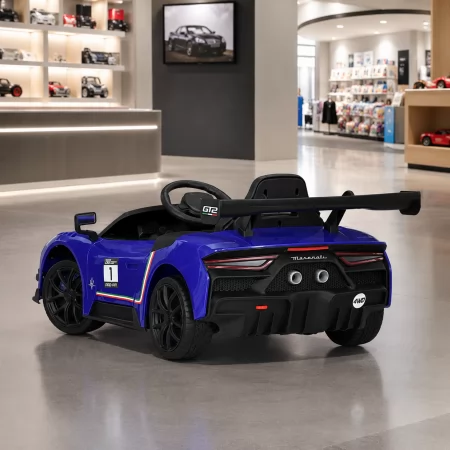 Дитячий електромобіль Maserati MC20 GT2 Bambi M 5105EBLR-4 синій, 4 мотори по 25W, EVA, шкіра, MP3, Bluetooth