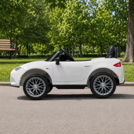 Дитячий електромобіль Mazda MX-5 M 5846EBLR-1 білий, 4 мотори по 25W, EVA, екошкіра, MP3, USB, TF, Bluetooth