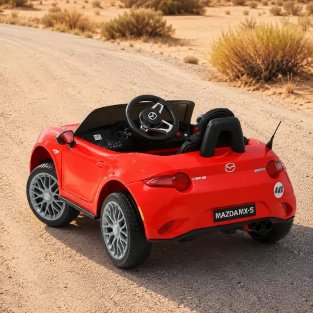 Дитячий електромобіль Mazda MX-5 M 5846EBLR-3 червоний, 4 мотори по 25W, EVA, екошкіра, MP3, USB, Bluetooth Дитячий електромобіль Mazda MX-5 M 5846EBLR-3 червоний, 4 мотори по 25W, EVA, екошкіра, MP3, USB, Bluetooth
