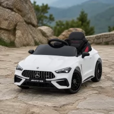 Дитячий електромобіль Mercedes-AMG CLE 53 Cabriolet M 6292EBLR-1, 4 мотори по 25W, EVA, екошкіра, MP3, USB, Bluetooth, білий