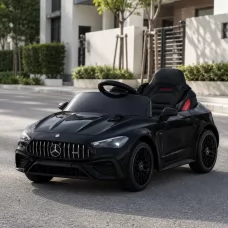 Дитячий електромобіль Mercedes-AMG CLE 53 Cabriolet M 6292EBLR-2, 4 мотори по 25W, EVA, шкіра, Bluetooth, чорний