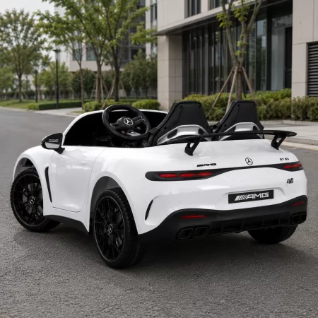 Дитячий електромобіль Mercedes-AMG GT R Roadster M 6313EBLR-1 білий, двомісний, 4 мотори по 200W, EVA, шкіра, MP3, Bluetooth Дитячий електромобіль Mercedes-AMG GT R Roadster M 6313EBLR-1 білий, двомісний, 4 мотори по 200W, EVA, шкіра, MP3, Bluetooth