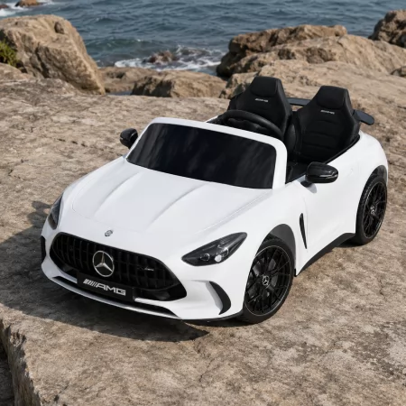 Дитячий електромобіль Mercedes-AMG GT R Roadster M 6313EBLR-1 білий, двомісний, 4 мотори по 200W, EVA, шкіра, MP3, Bluetooth Дитячий електромобіль Mercedes-AMG GT R Roadster M 6313EBLR-1 білий, двомісний, 4 мотори по 200W, EVA, шкіра, MP3, Bluetooth