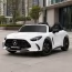 Дитячий електромобіль Mercedes-AMG GT R Roadster M 6313EBLR-1 білий, двомісний, 4 мотори по 200W, EVA, шкіра, MP3, Bluetooth