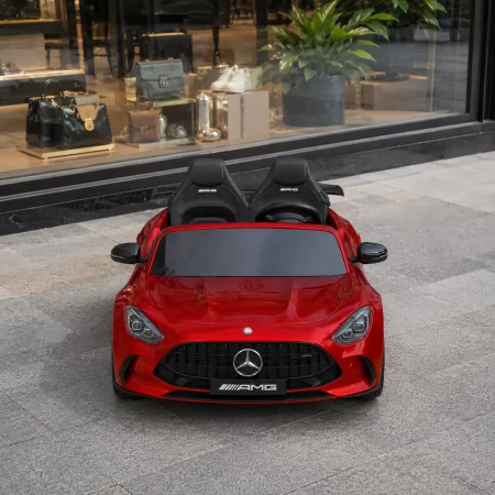 Детский электромобиль Mercedes-AMG GT R Roadster M 6315EBLRS-3 красный, двухместный, 2 мотора по 320W, EVA, кожа, Bluetooth, автопокраска