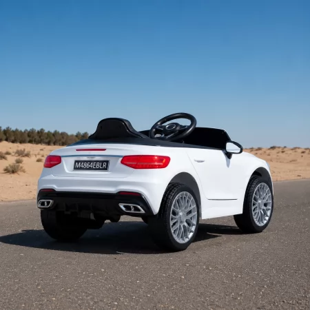 Детский электромобиль Mercedes Bambi M 4864 EBLR-1, белый, 2 мотора по 35W, MP3, USB, EVA, кожаное сиденье Детский электромобиль Mercedes Bambi M 4864 EBLR-1, белый, 2 мотора по 35W, MP3, USB, EVA, кожаное сиденье