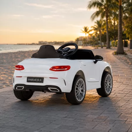 Детский электромобиль Mercedes Bambi M 4864 EBLR-1, белый, 2 мотора по 35W, MP3, USB, EVA, кожаное сиденье Детский электромобиль Mercedes Bambi M 4864 EBLR-1, белый, 2 мотора по 35W, MP3, USB, EVA, кожаное сиденье