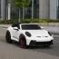 Детский электромобиль Porsche 911 GT3 RS M 6111EBLR-1 двухместный, 2 мотора по 320W, EVA, кожа, MP3, Bluetooth, белый