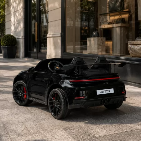 Детский электромобиль Porsche 911 GT3 RS M 6111EBLR-6 желтый, двухместный, 2 мотора по 320W, EVA, кожа, Bluetooth, MP3