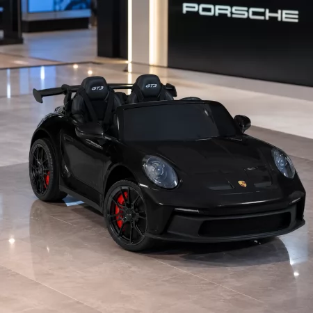 Детский электромобиль Porsche 911 GT3 RS M 6111EBLR-6 желтый, двухместный, 2 мотора по 320W, EVA, кожа, Bluetooth, MP3