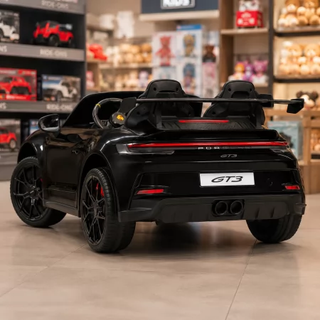 Детский электромобиль Porsche 911 GT3 RS M 6111EBLR-6 желтый, двухместный, 2 мотора по 320W, EVA, кожа, Bluetooth, MP3