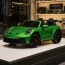 Детский электромобиль Porsche 911 GT3 RS M 6111EBLRS-5 двухместный, 2 мотора по 320W, EVA, экокожа, Bluetooth, MP3, зеленый? автопокраска