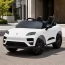Детский электромобиль Porsche Macan Turbo M 6314EBLR-1 белый, 2 мотора по 35W, EVA, кожа, MP3, Bluetooth
