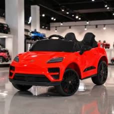 Дитячий електромобіль Porsche Macan Turbo M 6314EBLR-3 червоний, 2 мотори по 35W, EVA, екошкіра, MP3, Bluetooth