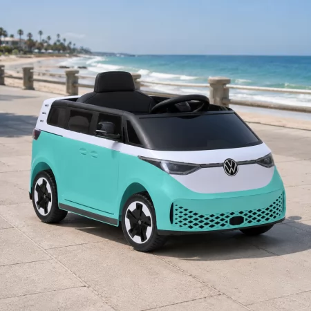 Детский электромобиль Volkswagen ID Buzz M 6281EBLR-15, 2 мотора по 35W, EVA, экокожа, Bluetooth, MP3, USB, бирюзовый