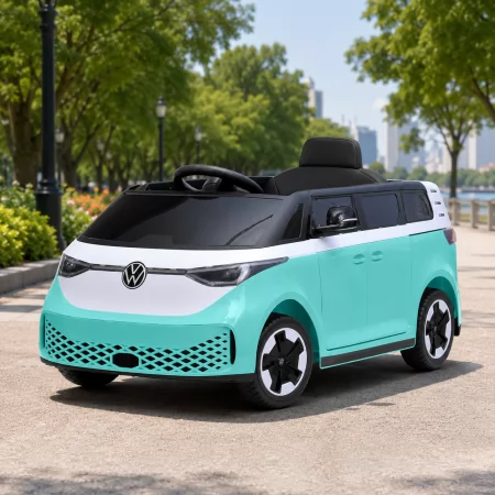 Детский электромобиль Volkswagen ID Buzz M 6281EBLR-15, 2 мотора по 35W, EVA, экокожа, Bluetooth, MP3, USB, бирюзовый Детский электромобиль Volkswagen ID Buzz M 6281EBLR-15, 2 мотора по 35W, EVA, экокожа, Bluetooth, MP3, USB, бирюзовый