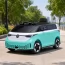 Детский электромобиль Volkswagen ID Buzz M 6281EBLR-15, 2 мотора по 35W, EVA, экокожа, Bluetooth, MP3, USB, бирюзовый Детский электромобиль Volkswagen ID Buzz M 6281EBLR-15, 2 мотора по 35W, EVA, экокожа, Bluetooth, MP3, USB, бирюзовый