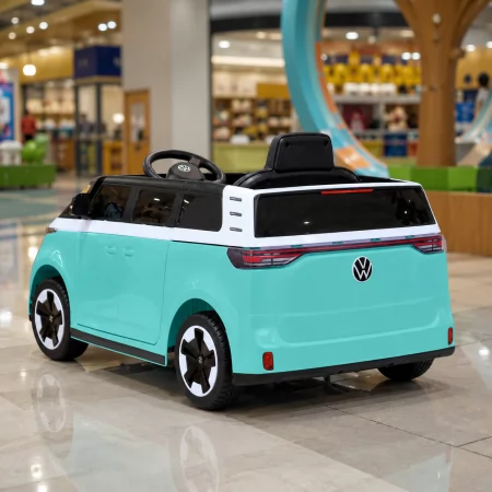 Детский электромобиль Volkswagen ID Buzz M 6281EBLR-15, 2 мотора по 35W, EVA, экокожа, Bluetooth, MP3, USB, бирюзовый Детский электромобиль Volkswagen ID Buzz M 6281EBLR-15, 2 мотора по 35W, EVA, экокожа, Bluetooth, MP3, USB, бирюзовый