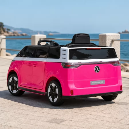 Дитячий електромобіль Volkswagen ID Buzz M 6281EBLR-8, 2 мотори по 35W, EVA, екошкіра, Bluetooth, MP3, USB, рожевий Дитячий електромобіль Volkswagen ID Buzz M 6281EBLR-8, 2 мотори по 35W, EVA, екошкіра, Bluetooth, MP3, USB, рожевий
