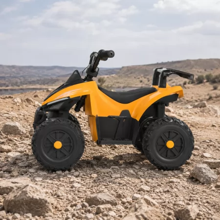 Дитячий квадроцикл M 6378EL-7 помаранчевий, 2 мотори по 25W, EVA, шкіра, Bluetooth, світло, музика