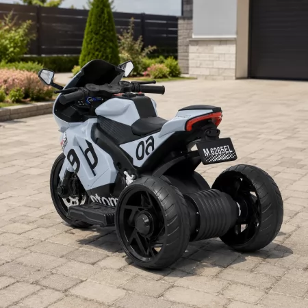 Дитячий мотоцикл Aprilia RS 660 RSV4 M 6265EL-11 сірий, 2 мотори по 35W, EVA, шкіра, Bluetooth, USB, TF Дитячий мотоцикл Aprilia RS 660 RSV4 M 6265EL-11 сірий, 2 мотори по 35W, EVA, шкіра, Bluetooth, USB, TF