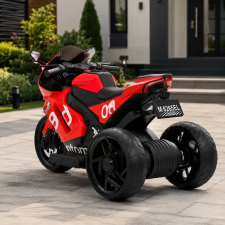 Детский мотоцикл Aprilia RS 660 RSV4 M 6265EL-3 красный, 2 мотора по 35W, EVA, кожа, Bluetooth, USB, TF