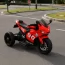 Детский мотоцикл Aprilia RS 660 RSV4 M 6265EL-3 красный, 2 мотора по 35W, EVA, кожа, Bluetooth, USB, TF