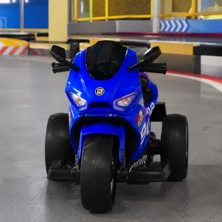 Детский мотоцикл Aprilia RS 660 RSV4 M 6265EL-4 синий, 2 мотора по 35W, EVA, кожа, Bluetooth, USB, TF