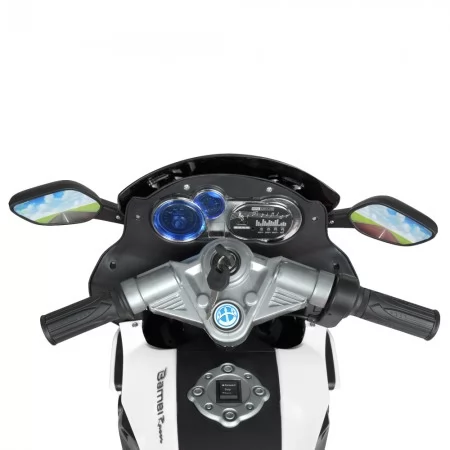 Детский мотоцикл BMW Bambi M 3681 AL-1, 2 мотора по 18W, резиновые колеса, USB, кожаное сиденье, черно-белый Детский мотоцикл BMW Bambi M 3681 AL-1, 2 мотора по 18W, резиновые колеса, USB, кожаное сиденье, черно-белый