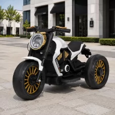 Детский мотоцикл Bambi M 5048EL-1 Harley-Davidson V-Rod белый, 2 мотора по 25W, EVA, кожа, MP3, USB, Bluetooth