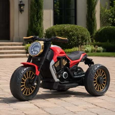 Детский мотоцикл Bambi M 5048EL-3 Harley-Davidson V-Rod красный, 2 мотора по 25W, EVA, кожа, MP3, USB, Bluetooth