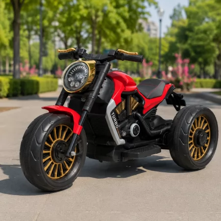Детский мотоцикл Bambi M 5048EL-3 Harley-Davidson V-Rod красный, 2 мотора по 25W, EVA, кожа, MP3, USB, Bluetooth