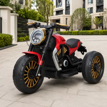 Детский мотоцикл Bambi M 5048EL-3 Harley-Davidson V-Rod красный, 2 мотора по 25W, EVA, кожа, MP3, USB, Bluetooth