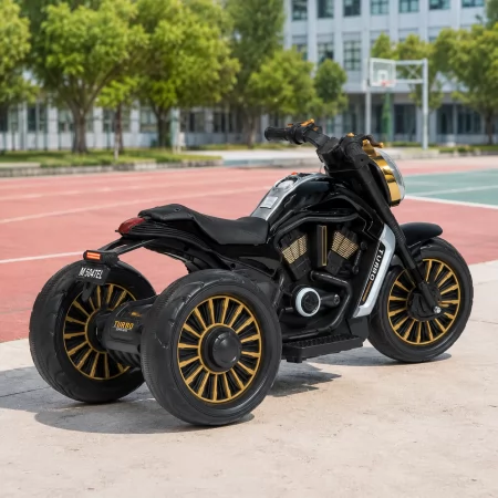 Детский мотоцикл Bambi M 5048ELR-2 Harley-Davidson V-Rod черный, с пультом управления, 2 мотора по 25W, EVA, кожа, MP3, USB, Bluetooth