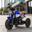 Детский мотоцикл BMW RnineT Scrambler Bambi M 3687 AL-4 синий, 2 мотора по 18W, надувные колеса, кожа, USB, MP3