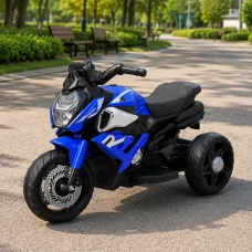 Дитячий мотоцикл BMW S1000R M 6262EL-4, 2 мотори по 25W, EVA, шкіра, Bluetooth, USB, TF, синій