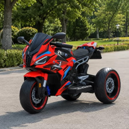 Детский мотоцикл BMW S1000RR M 6143EL-3 красный, 2 мотора по 25W, EVA, экокожа, MP3, Bluetooth Детский мотоцикл BMW S1000RR M 6143EL-3 красный, 2 мотора по 25W, EVA, экокожа, MP3, Bluetooth