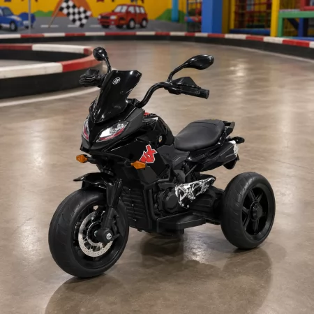 Детский мотоцикл BMW S1000XR Bambi M 5037 EL-2 черный, 2 мотора по 45W, EVA, кожа, MP3, USB, Bluetooth