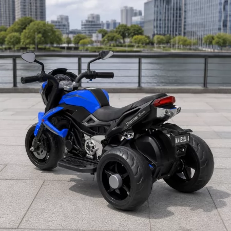 Детский электромотоцикл Ducati Diavel Bambi синий с MP3
