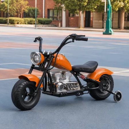 Детский мотоцикл Harley-Davidson Fat Boy M 6016AL-7, 1 мотор 350W, Bluetooth, USB, TF, экокожа, надувные резиновые колеса, оранжевый Детский мотоцикл Harley-Davidson Fat Boy M 6016AL-7, 1 мотор 350W, Bluetooth, USB, TF, экокожа, надувные резиновые колеса, оранжевый