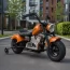 Детский мотоцикл Harley-Davidson Fat Boy M 6016AL-7, 1 мотор 350W, Bluetooth, USB, TF, экокожа, надувные резиновые колеса, оранжевый