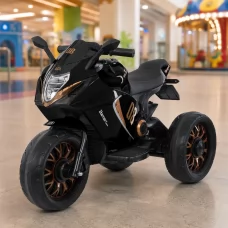 Дитячий мотоцикл Kawasaki Ninja Bambi M 5050 EL-2 чорний, 2 мотори по 25W, EVA, шкіра, MP3, USB, світло та музика