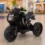Дитячий мотоцикл Kawasaki Ninja Bambi M 5050 EL-2 чорний, 2 мотори по 25W, EVA, шкіра, MP3, USB, світло та музика