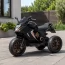 Дитячий мотоцикл Kawasaki Ninja Bambi M 5050 EL-2 чорний, 2 мотори по 25W, EVA, шкіра, MP3, USB, світло та музика